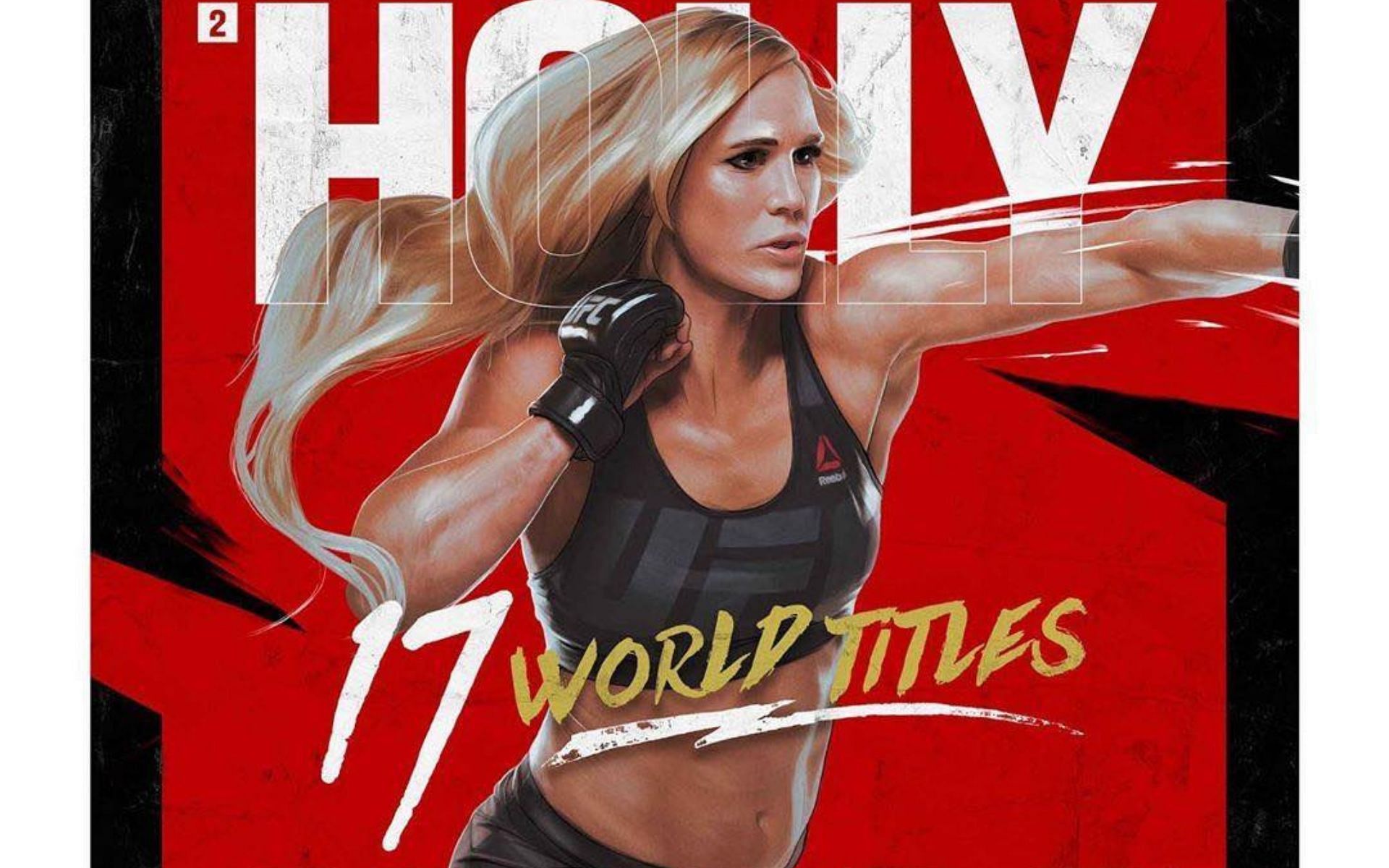 Graphic for the former champion, Holly Holm (photo from @hollyholm via Instagram)