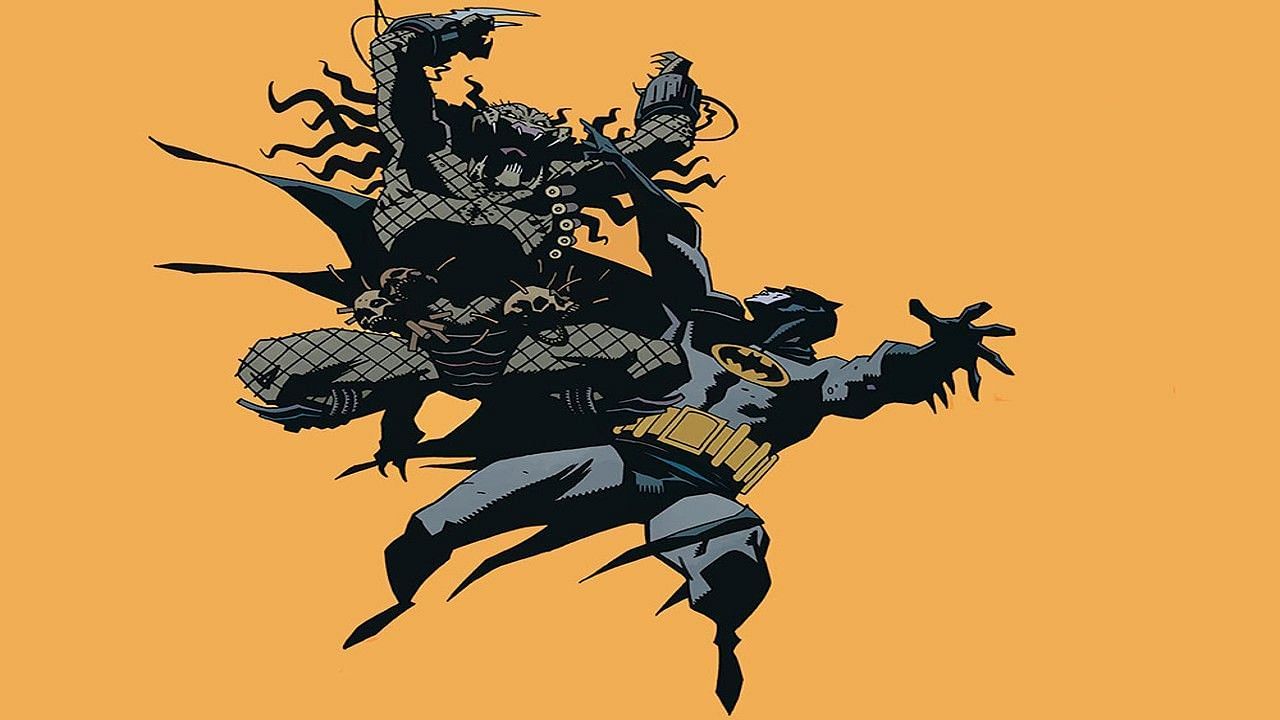 Yautja and Batman fight (Image via Dark Horse Comics)