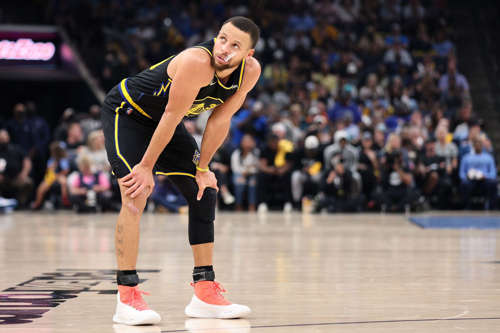 Steph Curry of the Golden State Warriors in the 2022 NBA Western Conference semifinals.