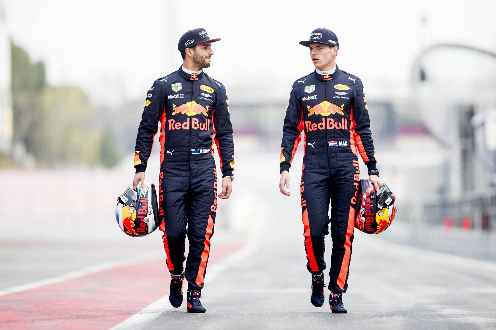 Daniel Ricciardo (left) and Max Verstappen (right) were teammates at Red Bull for nearly three seasons