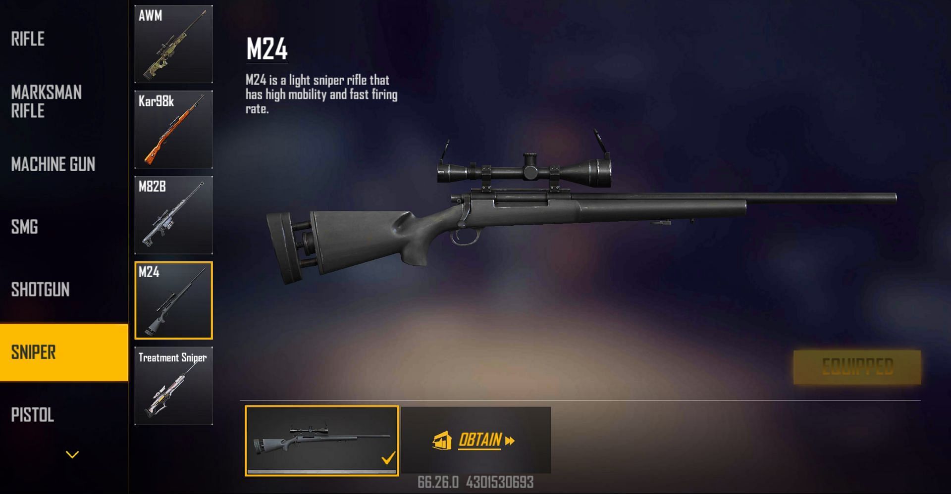 M24 gun (Image via Garena)