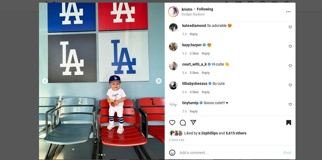 ICYMI: MLB wives Kayla Harper and Kourtney Turner react to Kristen Turner's  adorable Instagram post