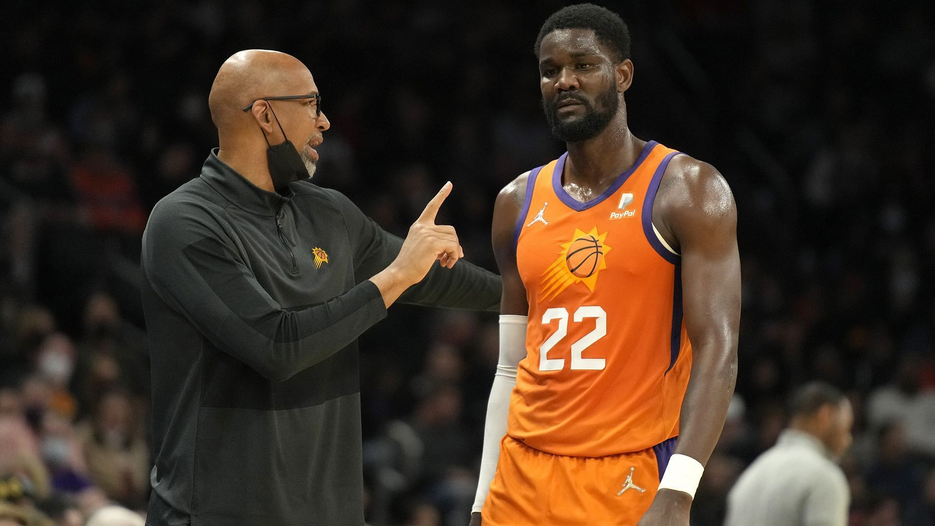 Phoenix Suns head coach benched starting center Deandre Ayton for nearly the entire second-half of the blowout loss to the Dallas Mavericks. [Photo: NBC Sports]