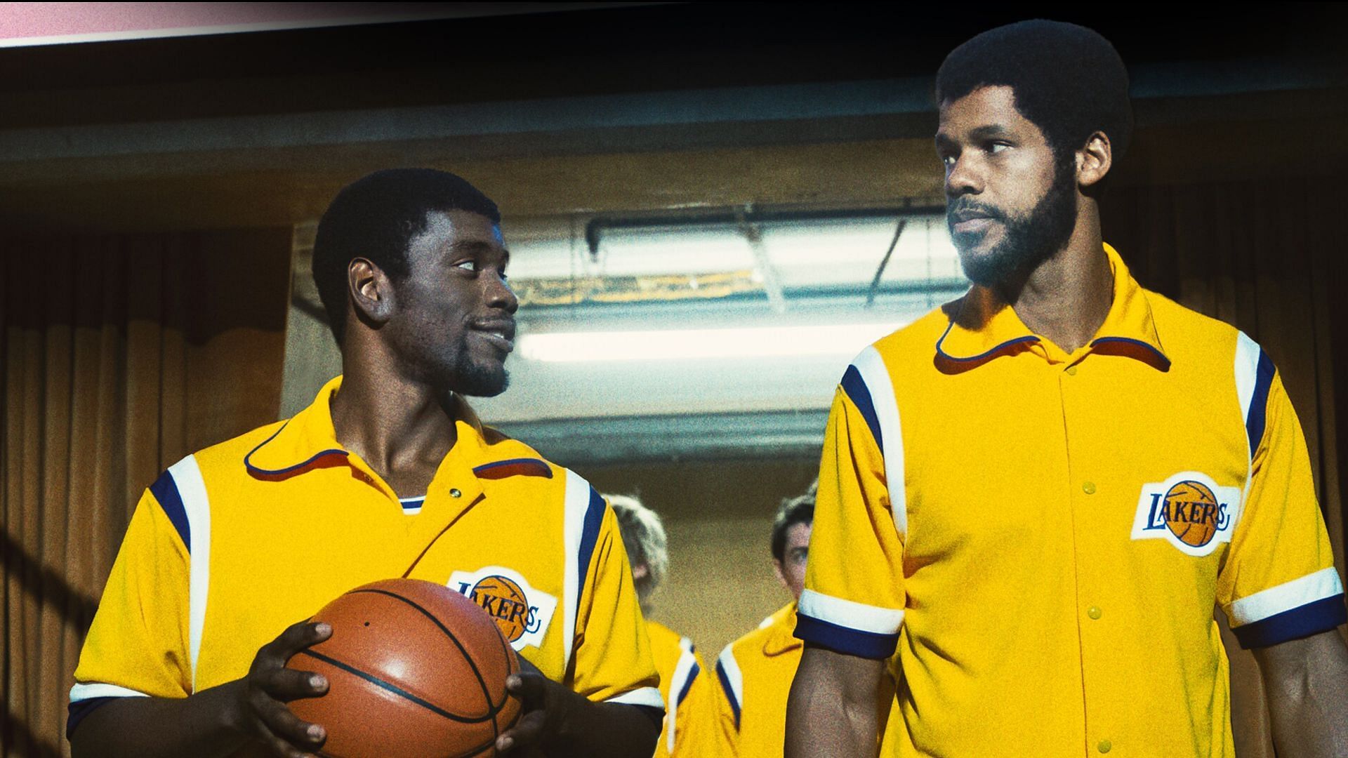 Magic Johnson and Kareem Abdul-Jabbar as shown in &quot;Winning Time&quot; [Source: IMDb]