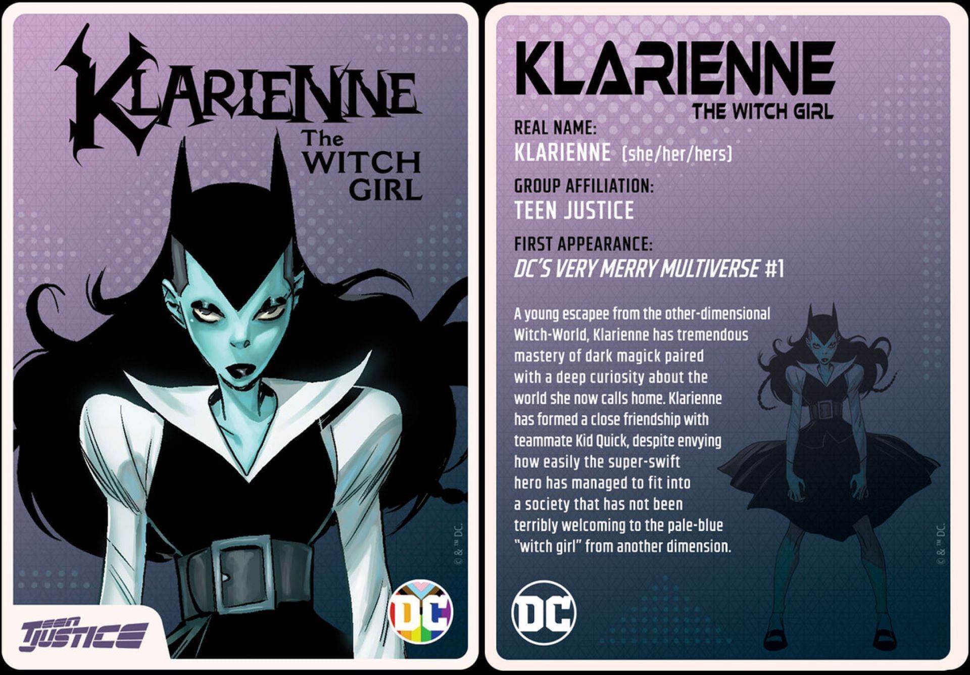 Klarienne The Witch Girl&#039;s biography (Image via DC)