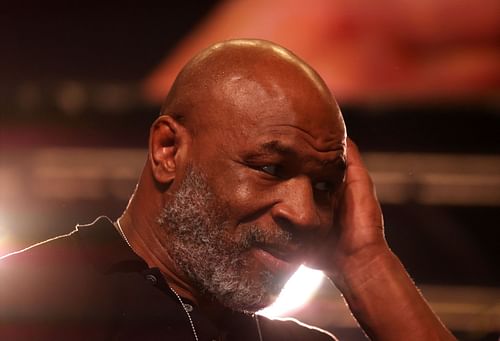 Mike Tyson at the MGM Grand Garden Arena in Las Vegas (Photo by Al Bello/Getty Images)