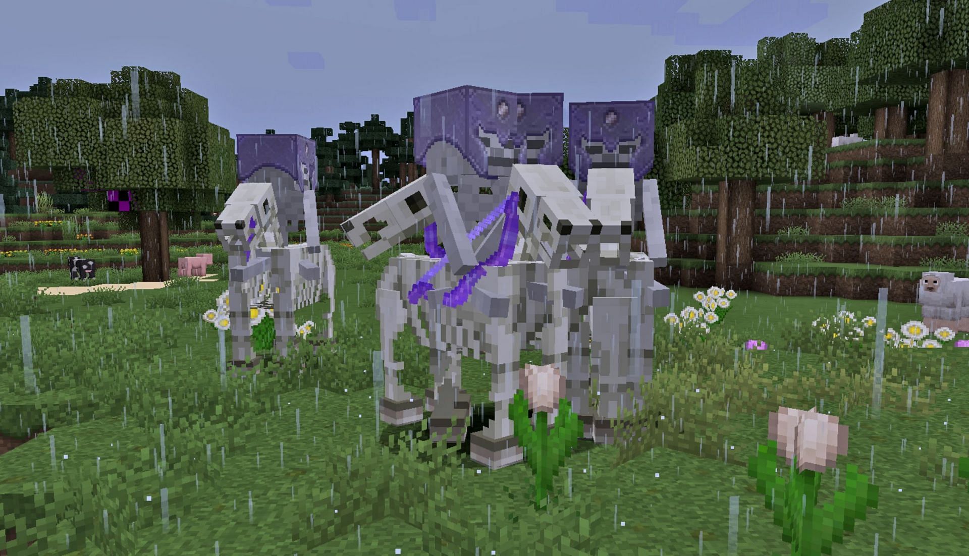 Skeleton horsemen are rare but certainly dangerous (Image via Mojang)