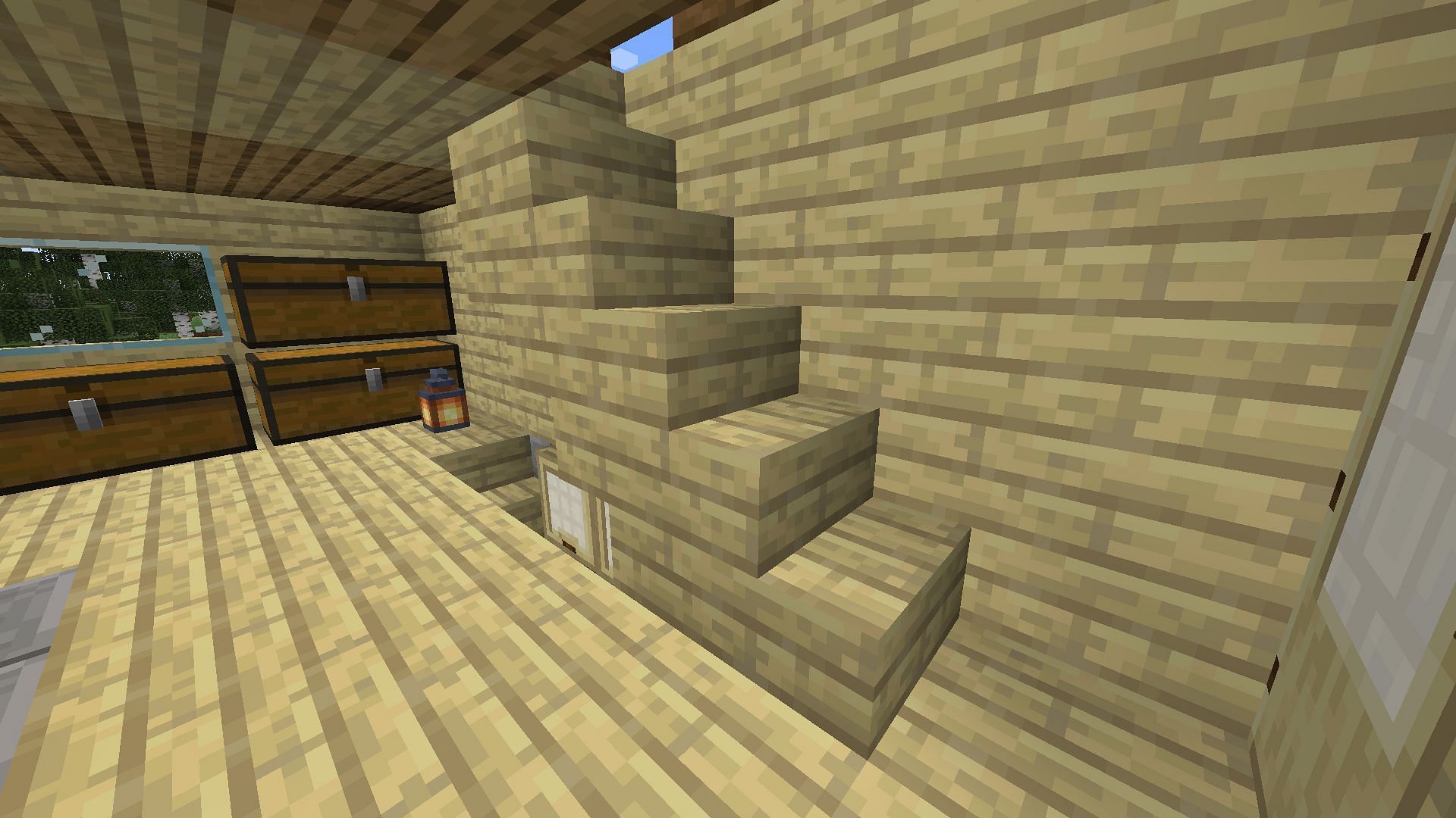 Stairs can be used for several design purposes (Image via Minecraft)