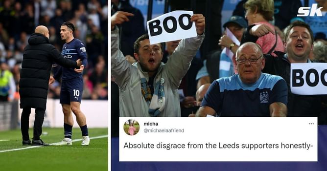 “Absolute disgrace”, “Poor Jack” – Fans react to what Leeds United supporters did to Jack Grealish during 4-0 loss to Manchester City