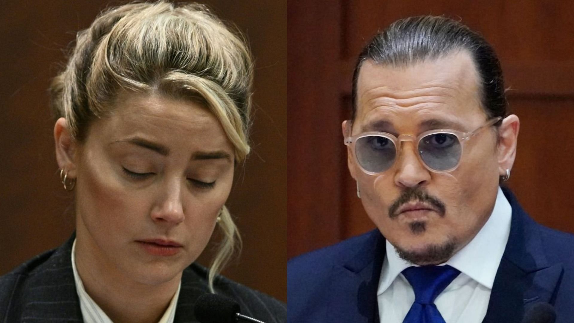Amber Heard addressed why Johnny Depp avoided her gaze in court (Image via Getty Images)