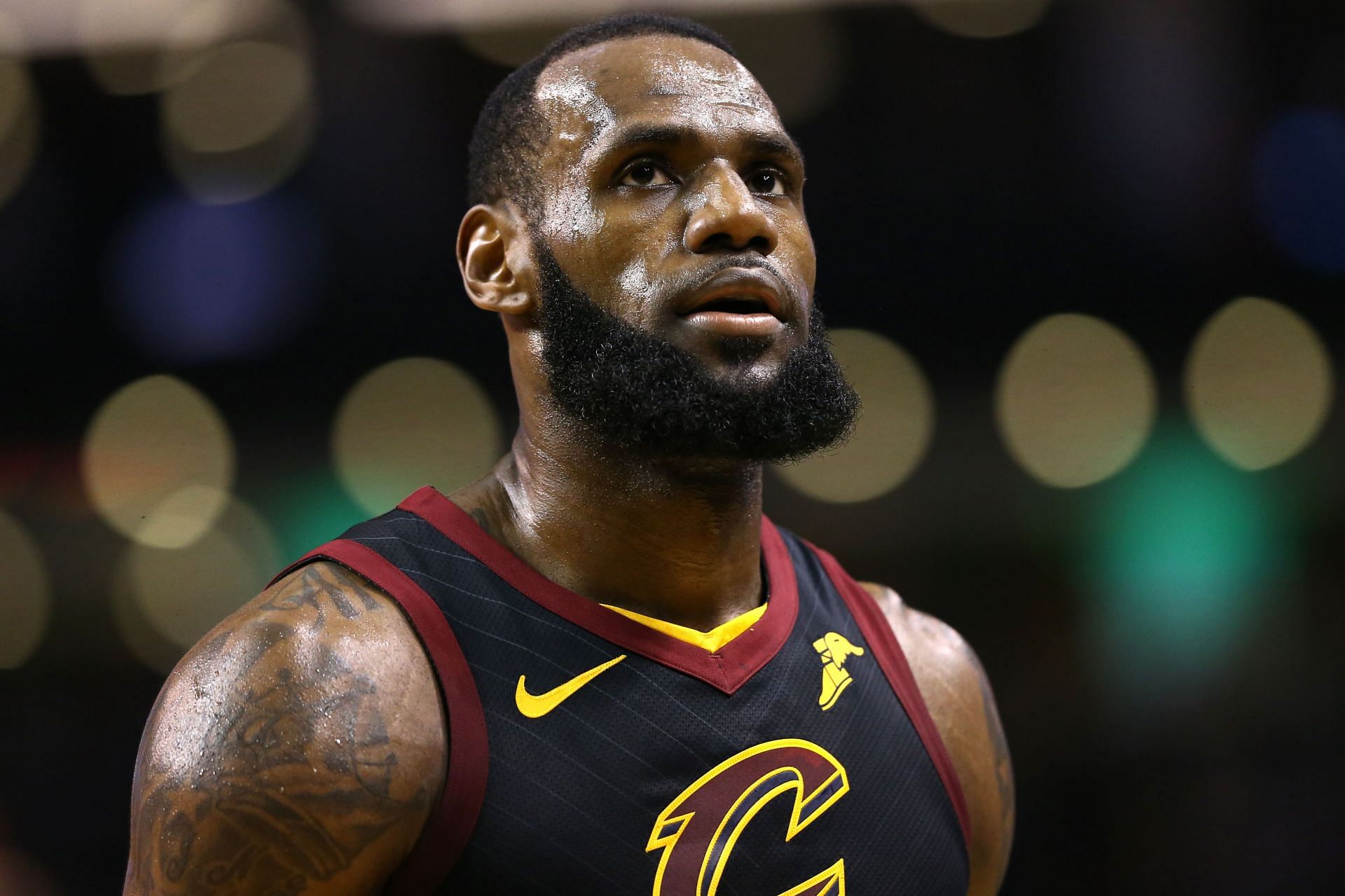 LeBron James with the Cleveland Cavaliers in Game 7 of the 2018 Eastern Conference finals.
