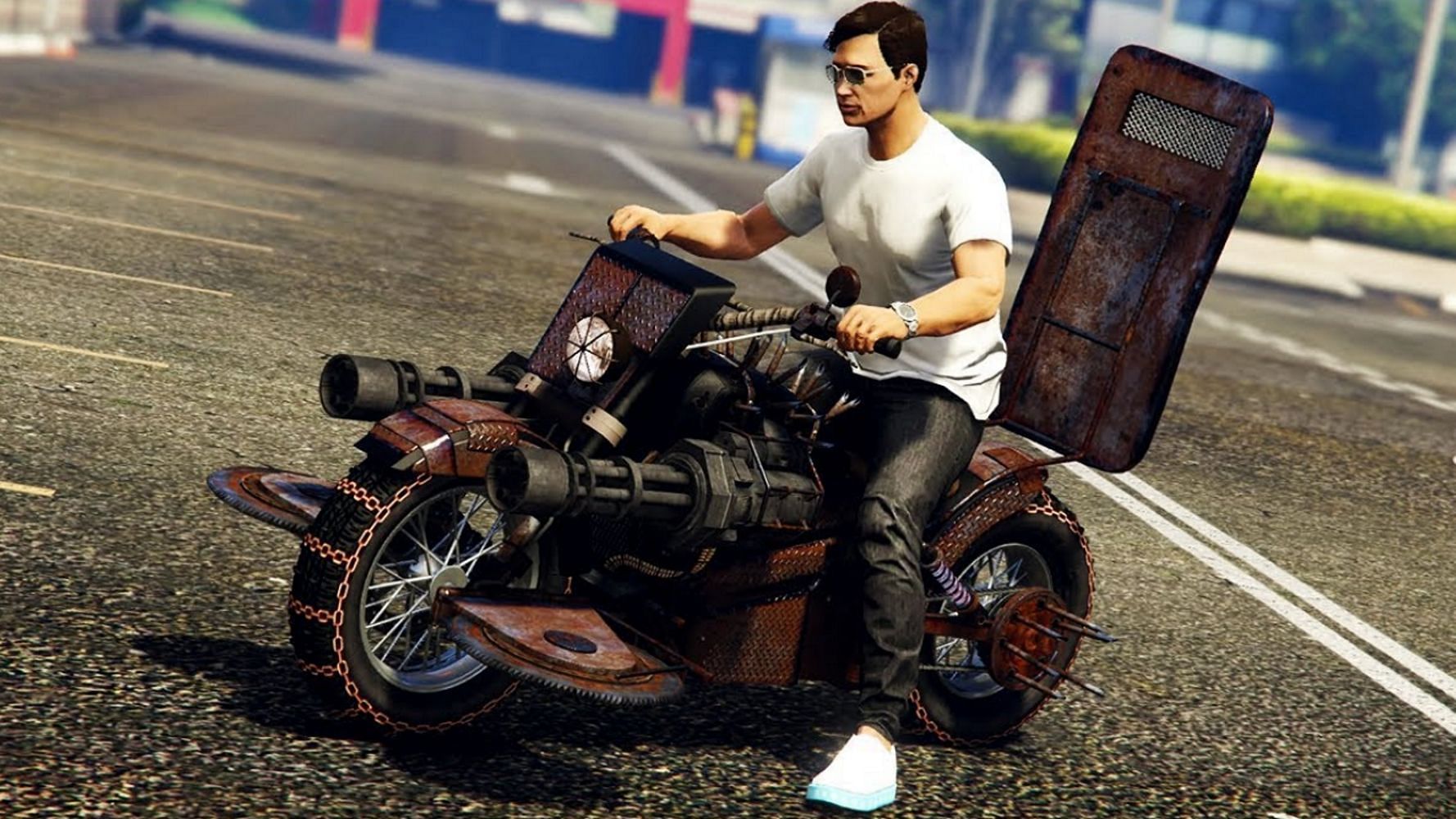 The Deathbike is one of the most popular Arena Wars vehicles (Image via Rockstar Games)