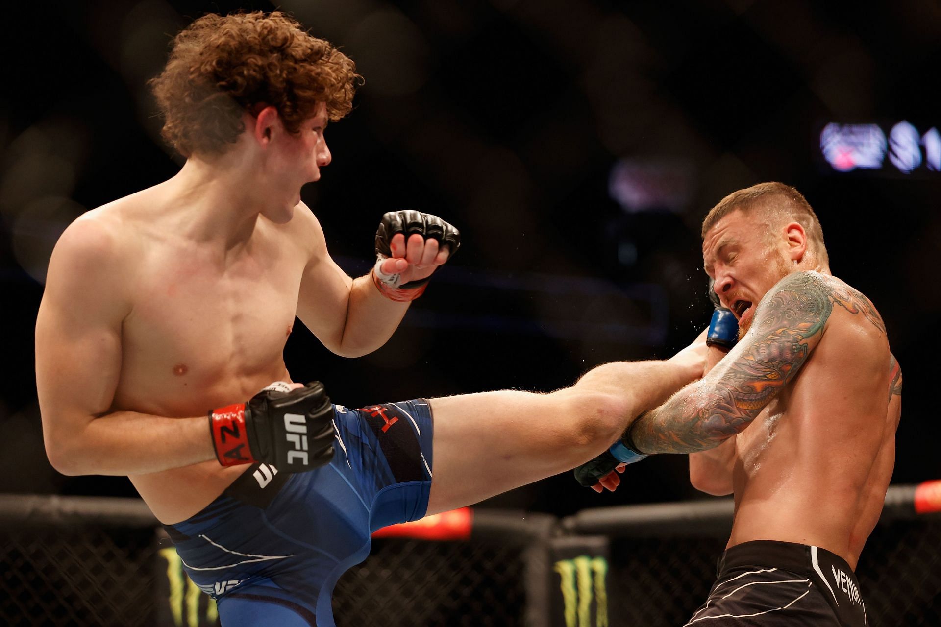 UFC 263: Chase Hooper kicking Steven Peterson
