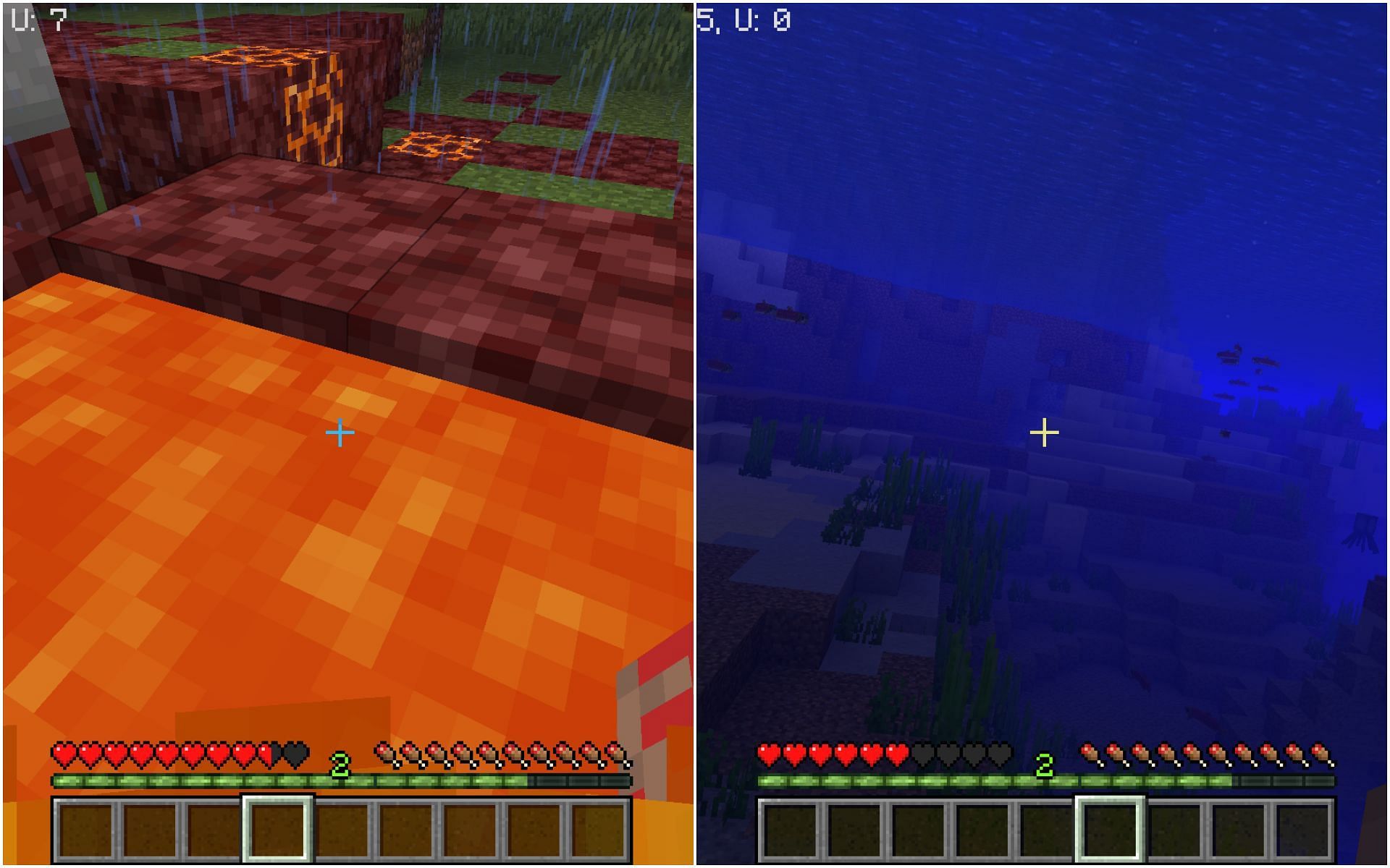 Players can still die from burning, falling, or drowning (Image via Minecraft)