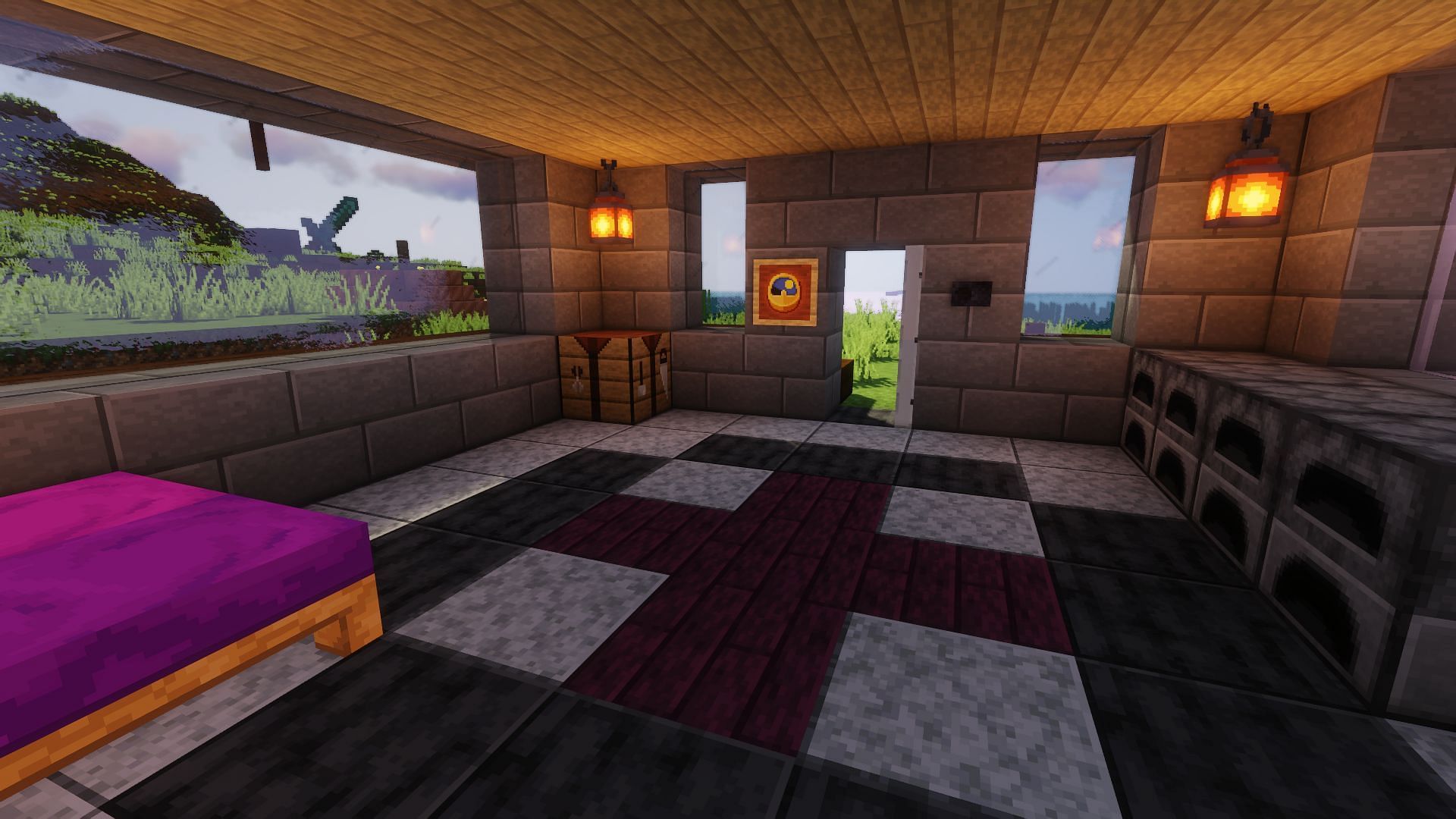 The build with the Faithful 32x32 texture pack (Image via Minecraft)