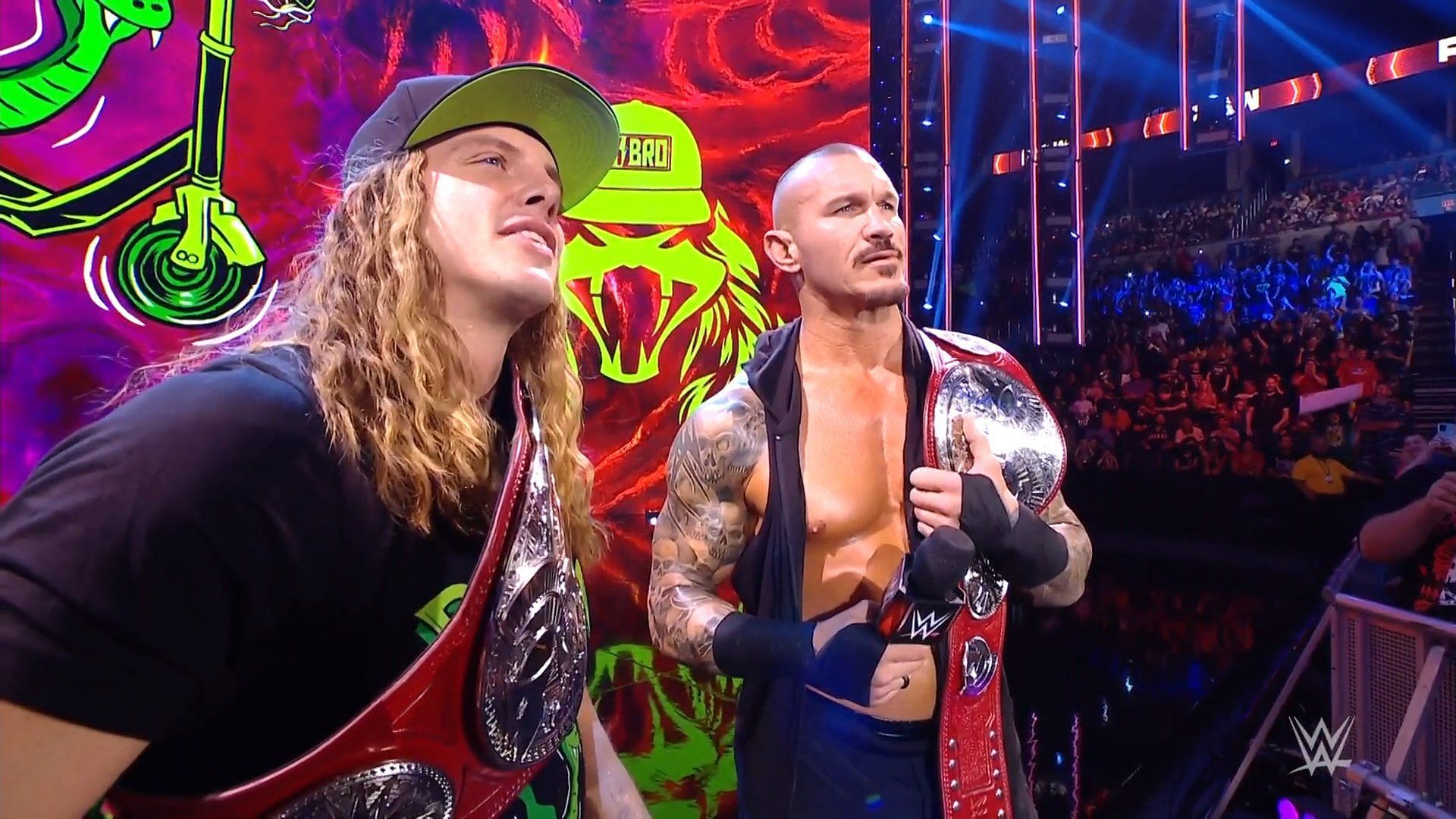 Raw Tag Team Champions Riddle and Randy Orton (RK-Bro)