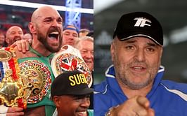 Tyson Fury tries to kick a taxi while intoxicated on a day out with his father John Fury
