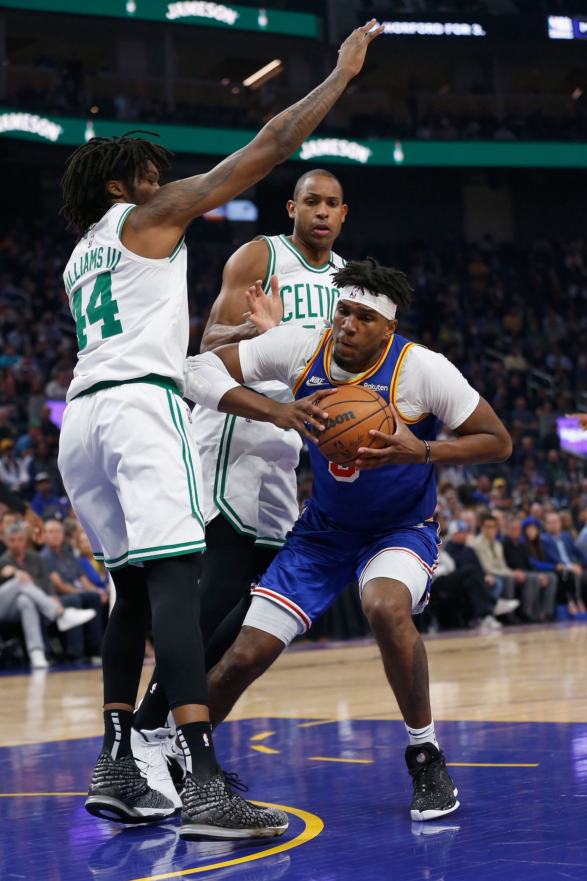 Robert Williams III, Kevon Looney and Al Horford.