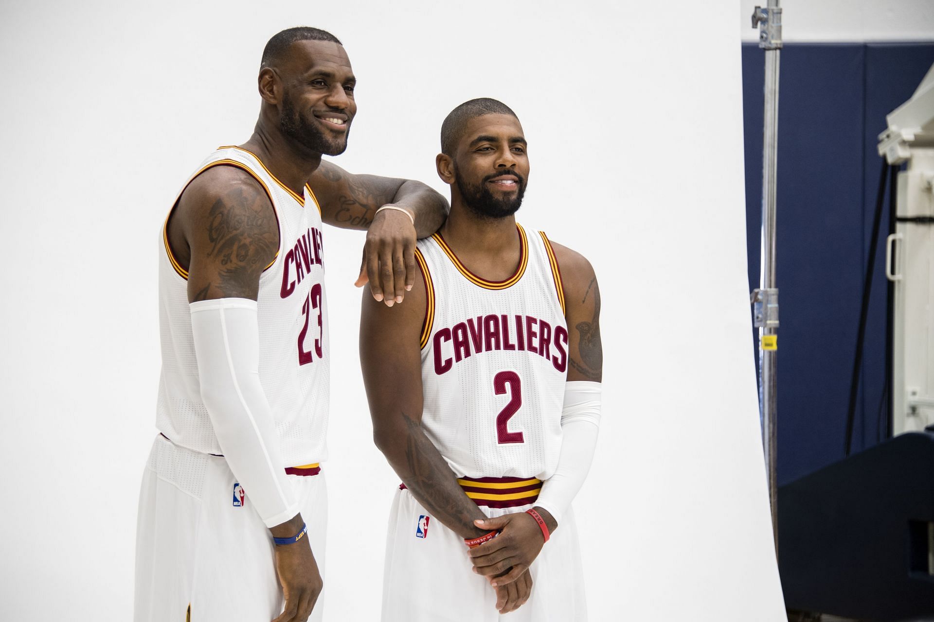 Kyrie Irving and LeBron James during their time with the Cleveland Cavaliers