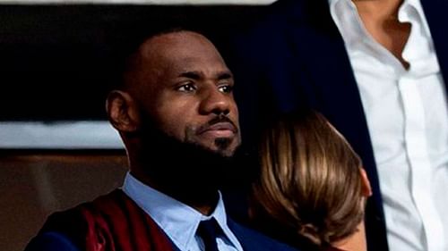 LeBron James at the 2022 UEFA Champions League final