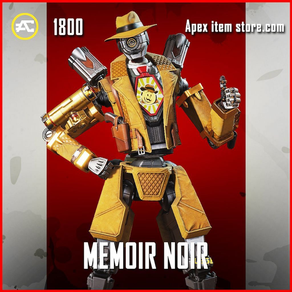 Pathfinder channels his inner Dick Tracy with Memoir Noir in Apex Legends (Image via apexitemstore.com)