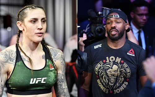 Megan Anderson (left) and Jon Jones (right) (Images via Getty)