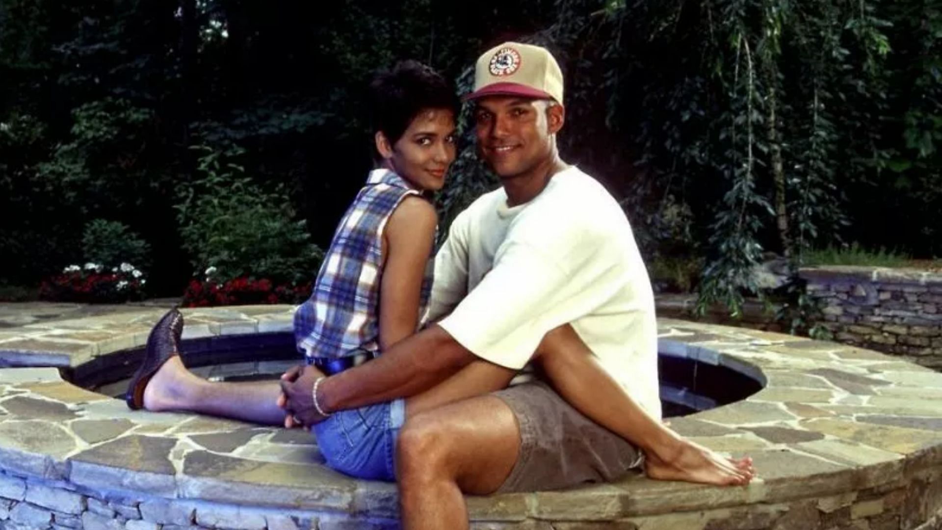 Halle Berry with David Justice during their marriage.
