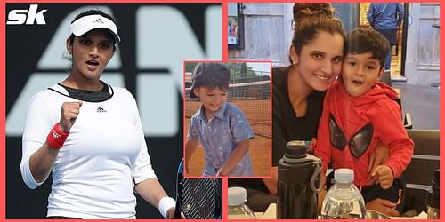 Sania Mirza and her son Izhaan Mirza Malik.