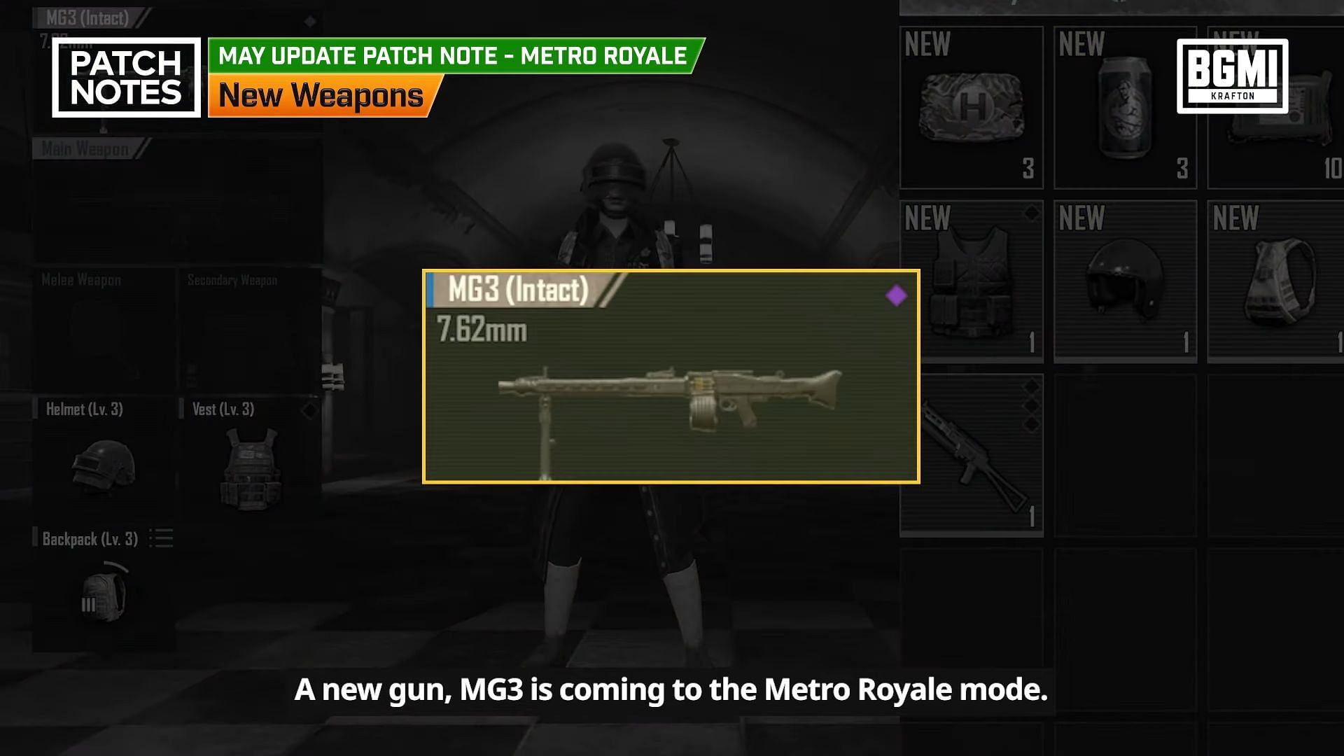 This is the weapon that will be added to Metro Royale with the next update (Image via BGMI/YouTube)