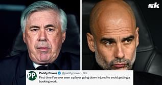 "Absolutely ridiculous" - Fans say Real Madrid superstar is the 'master of avoiding yellow cards' after his antics against Manchester City