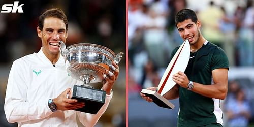 Carlos Alcaraz (right) won the Madrid Masters last week.