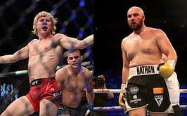 Paddy Pimblett trains with Nathan Gorman ahead of the British boxer's fight against Tomas Salek in Liverpool