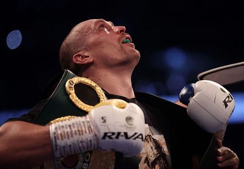 Oleksandr Usyk after defeating Anthony Joshua