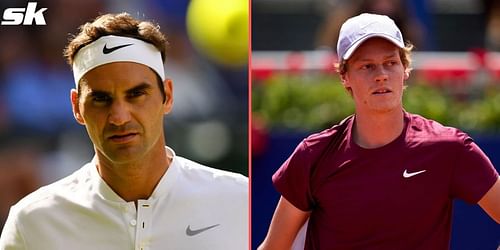 Jannick Sinner (right) wishes to wake up as Roger Federer.