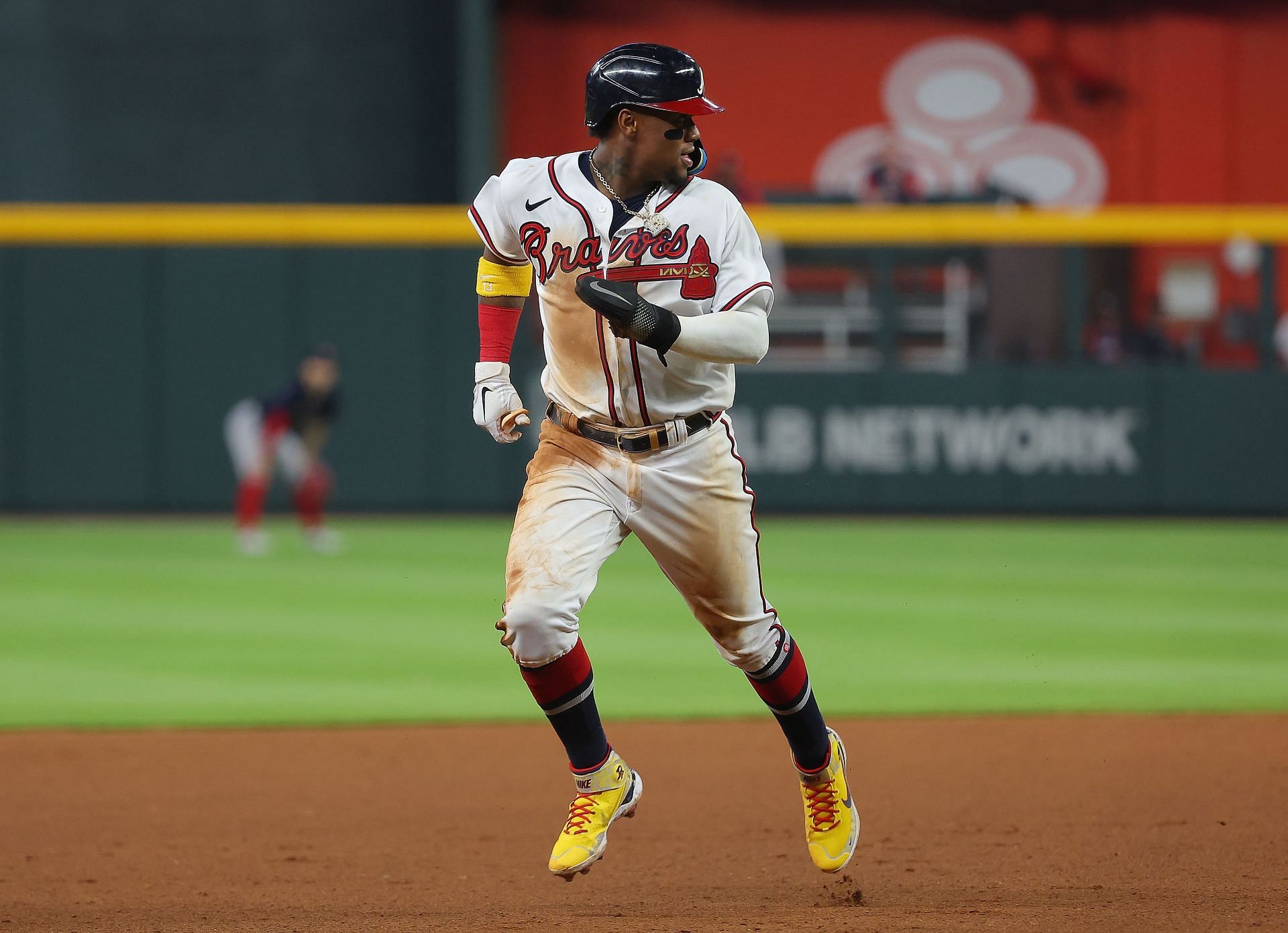 The Braves superstar leads the MLB in stolen bases.
