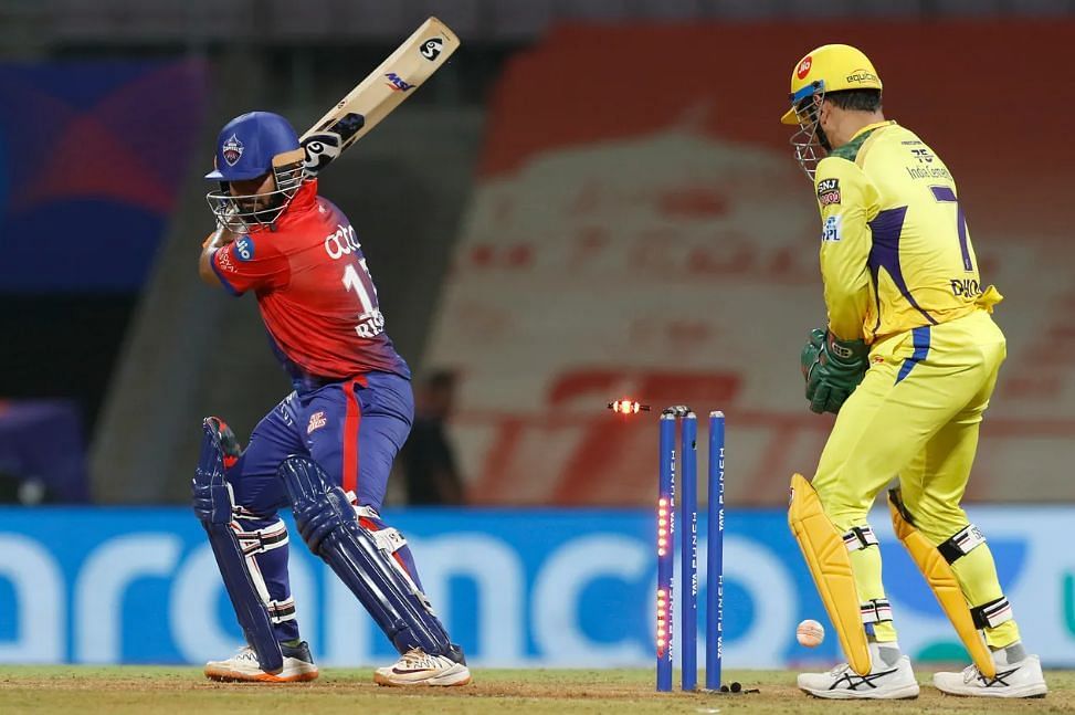 Rishabh Pant has inside-edged the ball onto his stumps in his last two innings [P/C: iplt20.com]