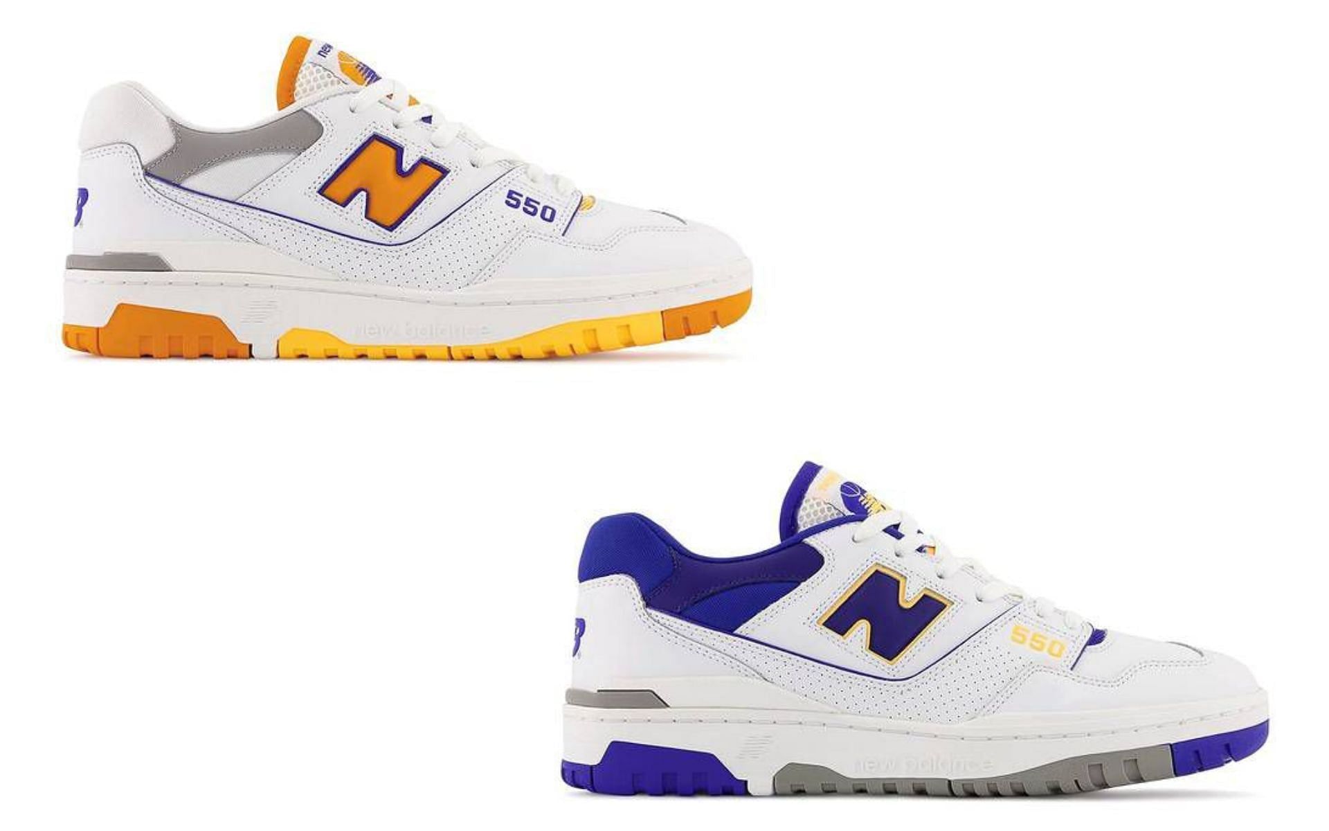 New Balance 550 Lakers-inspired sneaker collection (Image via New Balance)