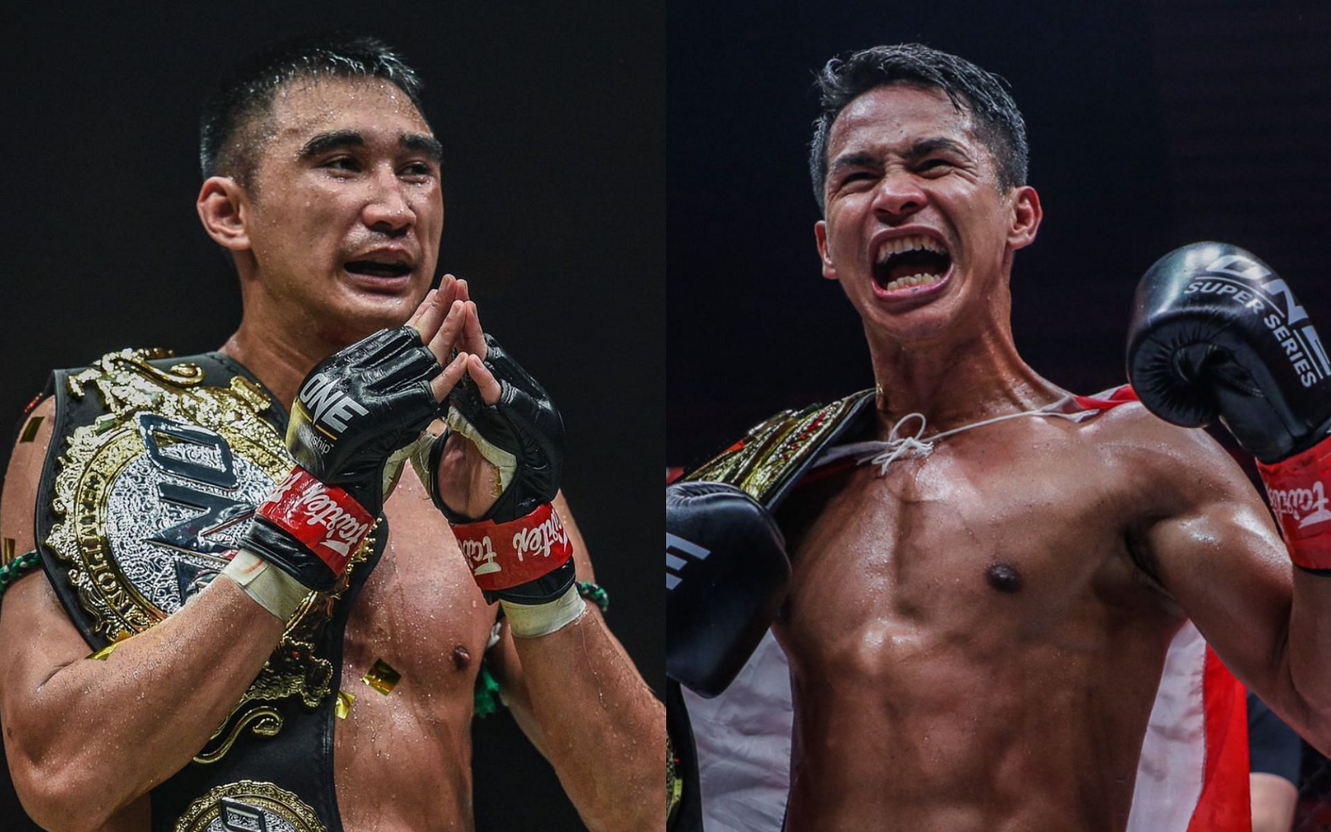 Petchmorakot Petchyindee (left) is more than willing to welcome Superbon Singha Mawynn (right) into ONE Championship&#039;s Muay Thai landscape. [Photos: ONE Championship]