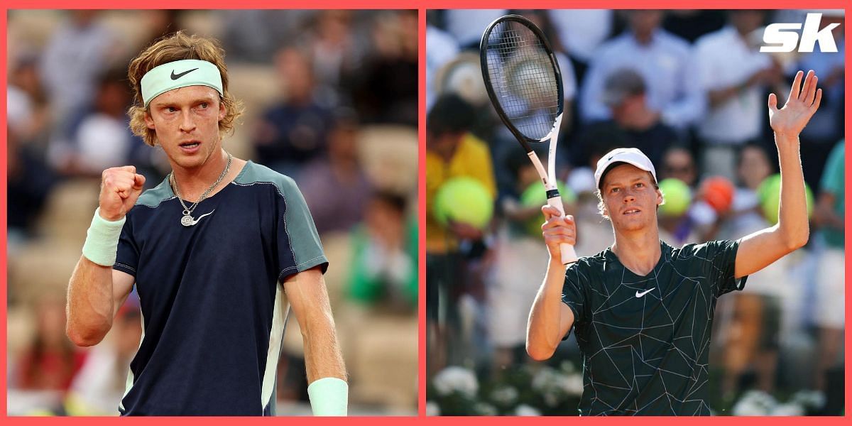 Andrey Rublev takes on Jannik Sinner in the fourth round of the French Open