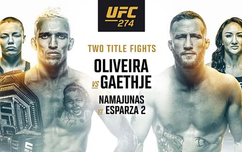 Charles Oliveira defends his lightweight crown against Justin Gaethje in this weekend's headliner