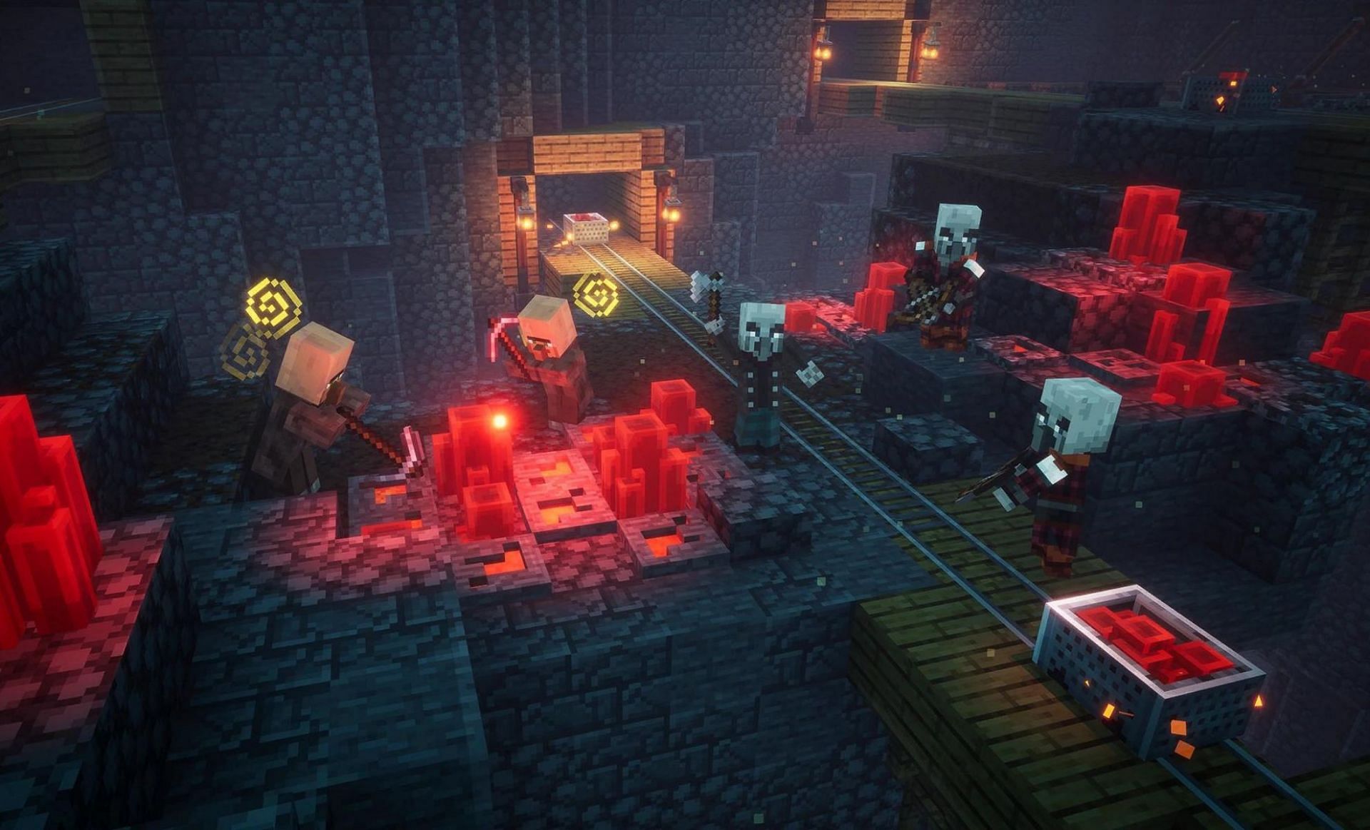 Redstone Mines (Image via Minecraft Wiki)