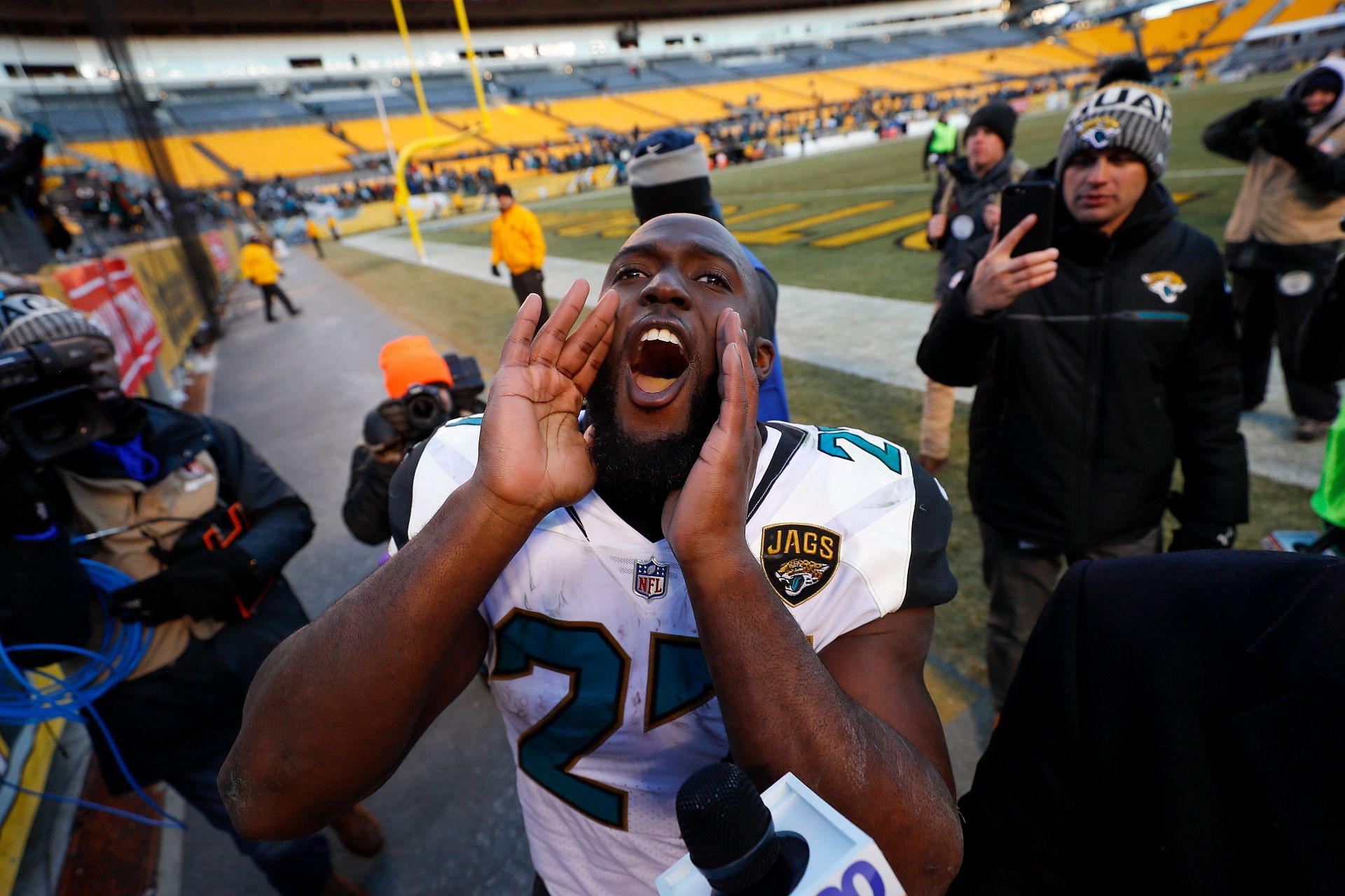 Jaguars' Leonard Fournette says he confronted fan after racial slur, Jacksonville Jaguars