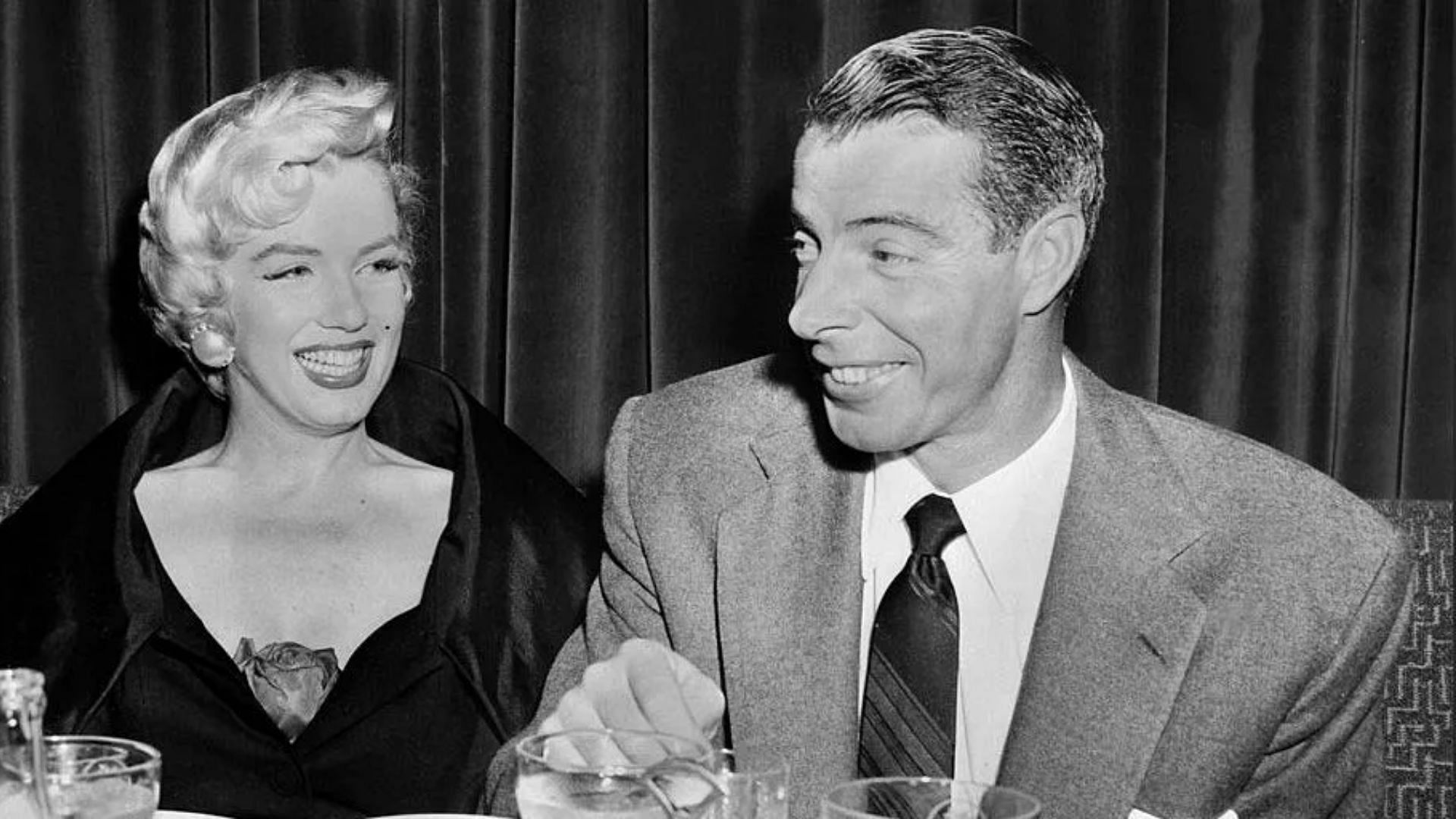 MLB star Joe DiMaggio with Marilyn Monroe
