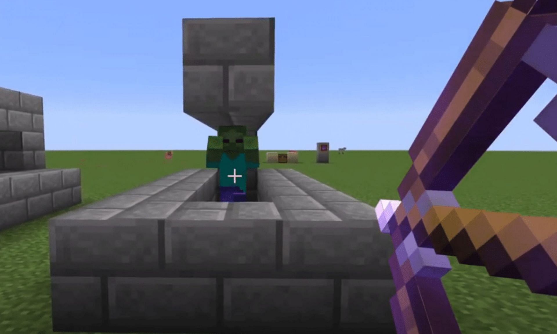 Punch increases the knockback of loosed arrows (Image via Mojang)