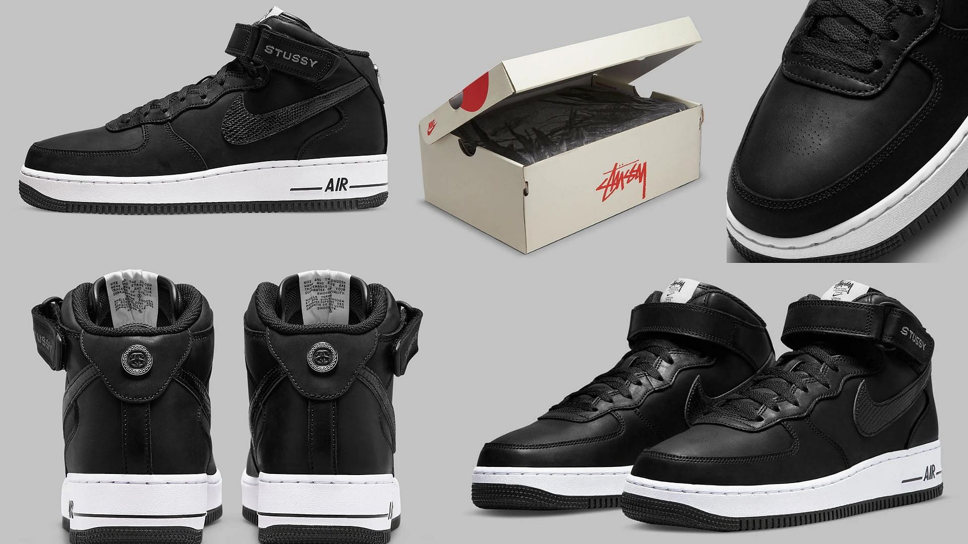 Stussy X Nike Air Force 1 Mid Black: Where to buy, price and more