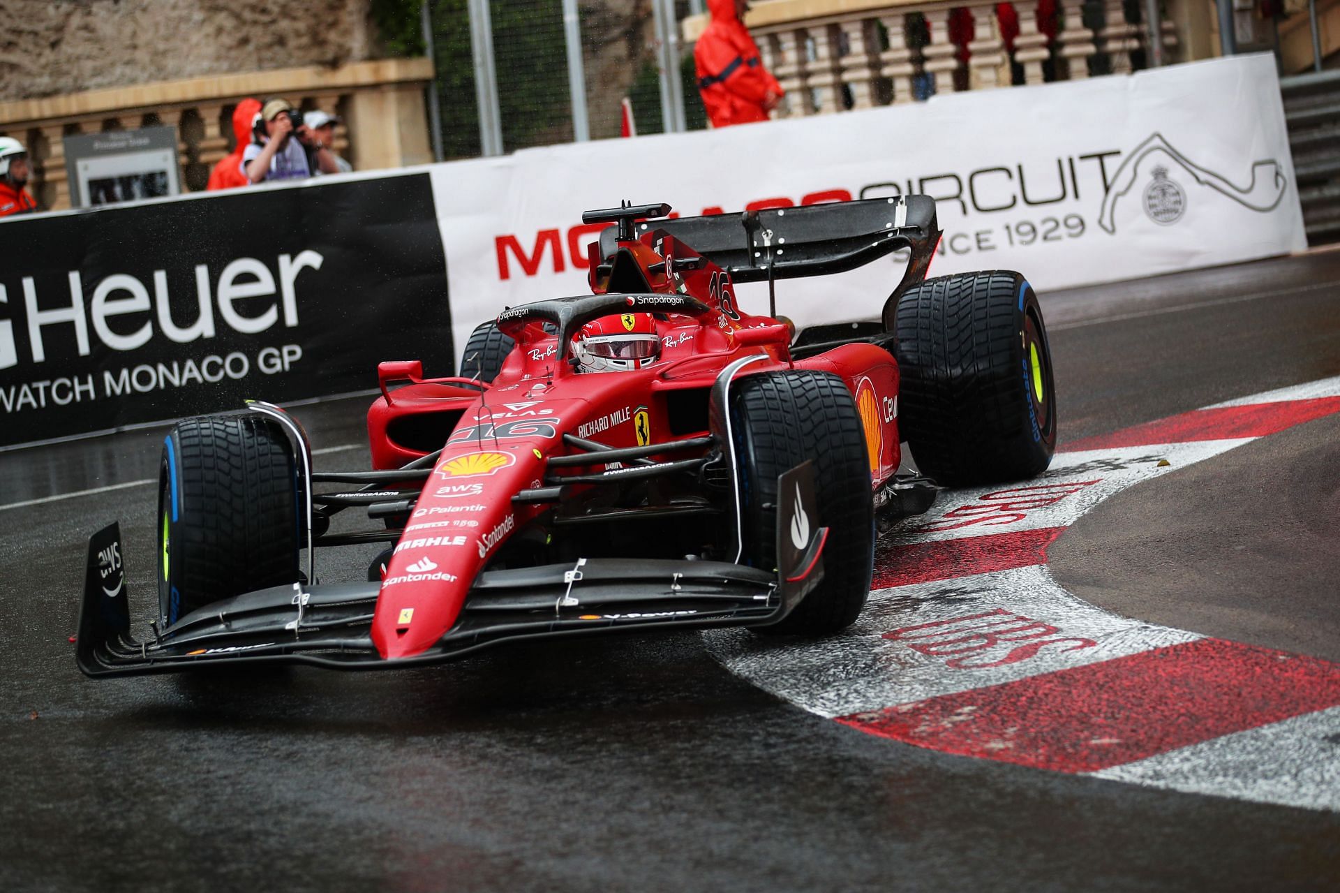 Ferrari driver Charles Leclerc in action during the 2022 F1 Monaco GP (Photo by Eric Alonso/Getty Images)