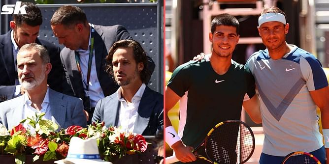In pictures: King of Spain, Luka Modric, Toni Kroos and others watch Rafael Nadal and Carlos Alcaraz duel it out at the Madrid Open