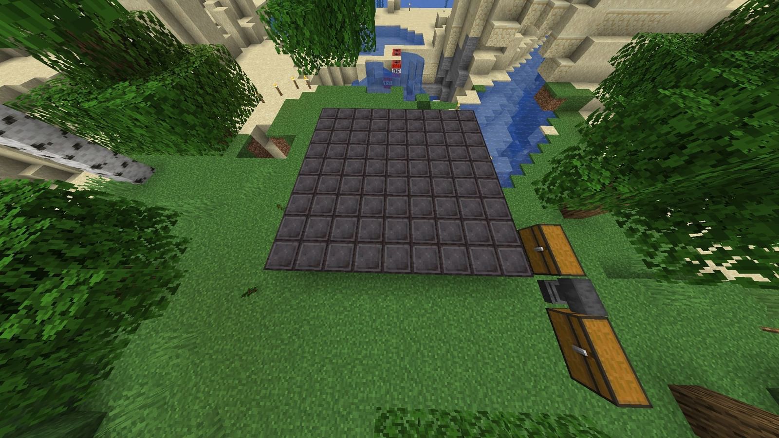 How to build a 4layer beacon pyramid in Minecraft