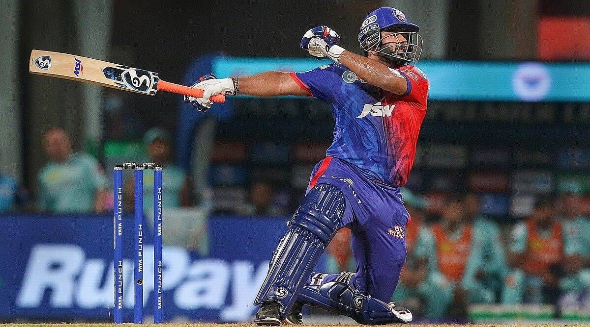 Rishabh Pant in action for DC during IPL 2022. (P.C.:iplt20.com)