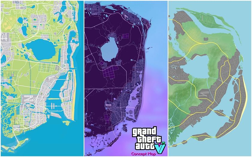 Mapa de Miami estilo GTA : r/GTA